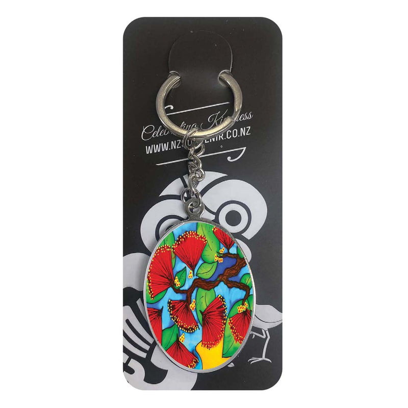 Resin Keyring 5cm x 3.5cm NZ Birds - Single