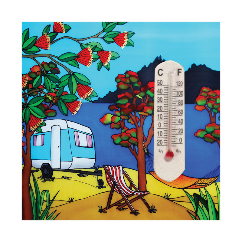 Ceramic Thermometer Magnet NZ Designs - Single