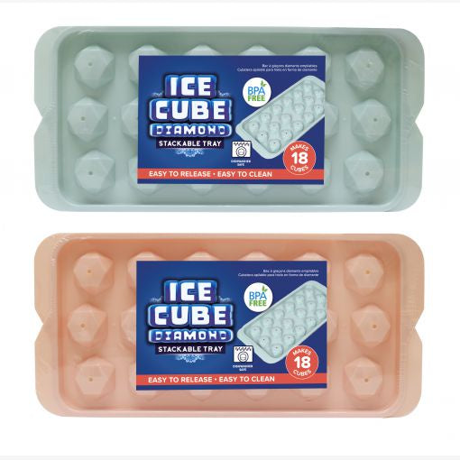Ice cube diamond tray stackable