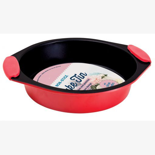 Round Cake Pan W/Silicon Handle