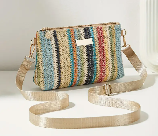 Knitted Handbag W Sequins
