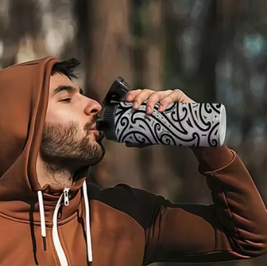 Maori Tribal Design Drink Bottle 590ml