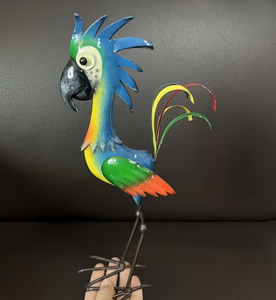 Metal Parrot 31cm