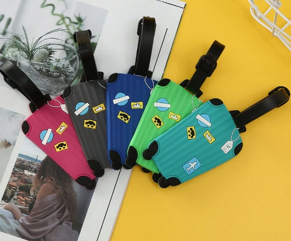 Luggage Tag Bright Rubber