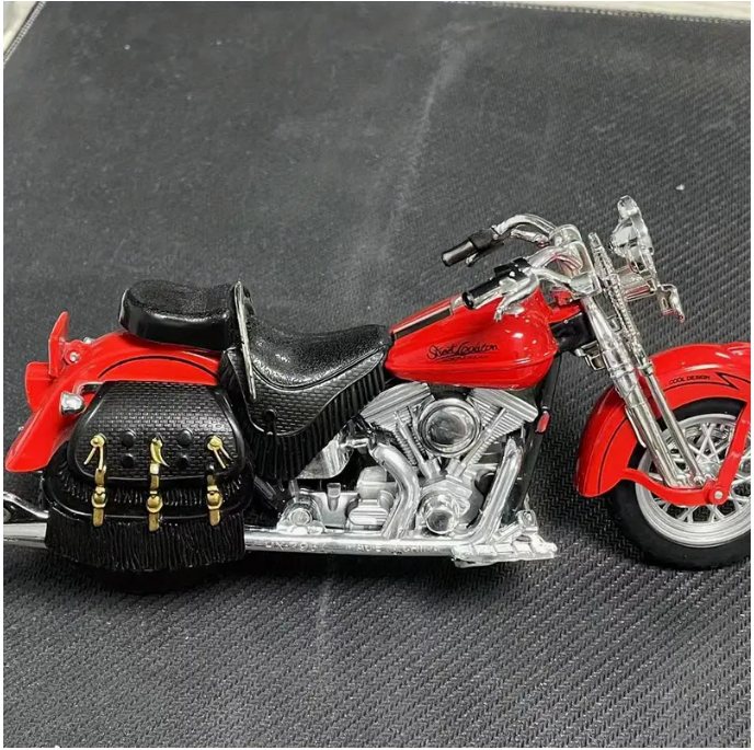 Vintage Metal Motorbike Red