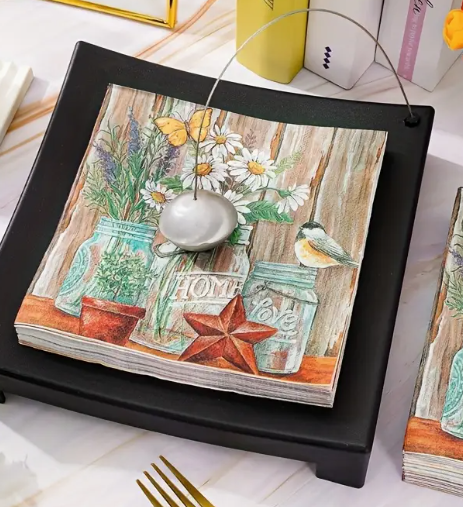 Rustic Daisy & Wildflower Napkins 20Pkt