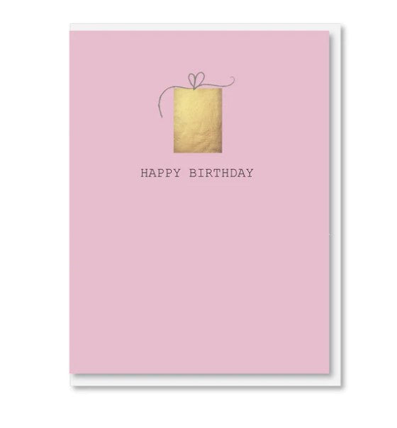 Happy birthday pink and gold gift