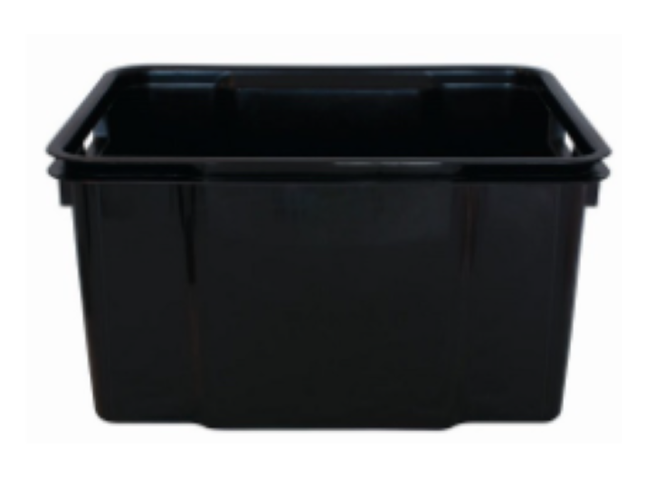 Hobby Box Base Rectangle 60L, Black Recycled