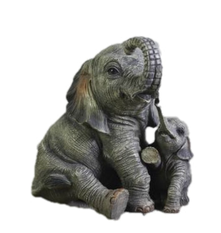Elephant Family Polyresin
