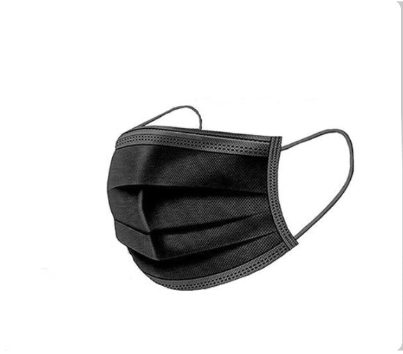 Disposable Mask Adult Black Pk of 5