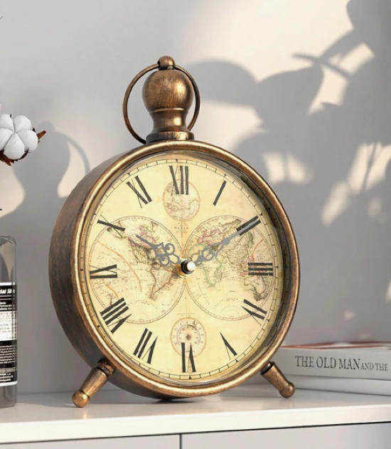 European Retro Iron Clock