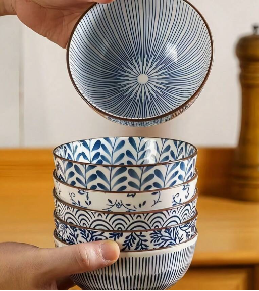 Japanese Underglaze Rice Bowls 11.5cm