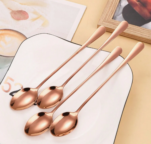 Long Handled Coffee Spoon - Rose