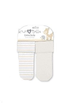 Kiwi Bubba Baby Socks 2pk 6-12 Months