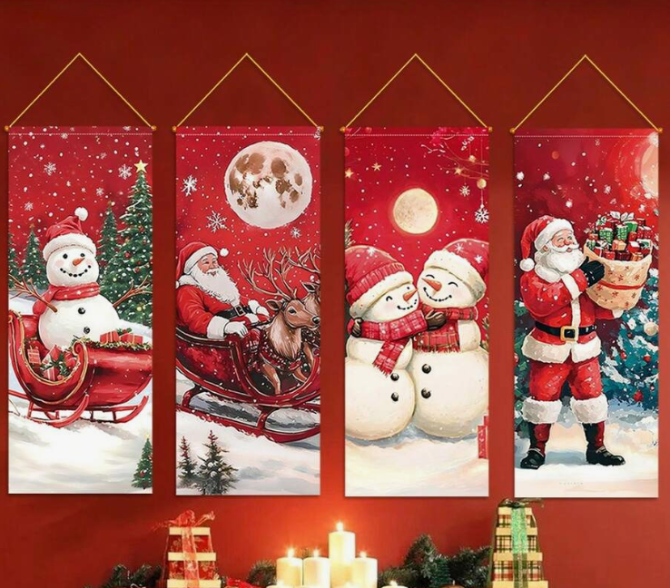 Santa Hanging Flag 40x100cm