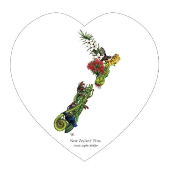 Ceramic Hearts Wall Hanging W Cork Backing NZ Modern