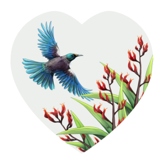 Ceramic Hearts Wall Hanging W Cork Backing NZ Modern