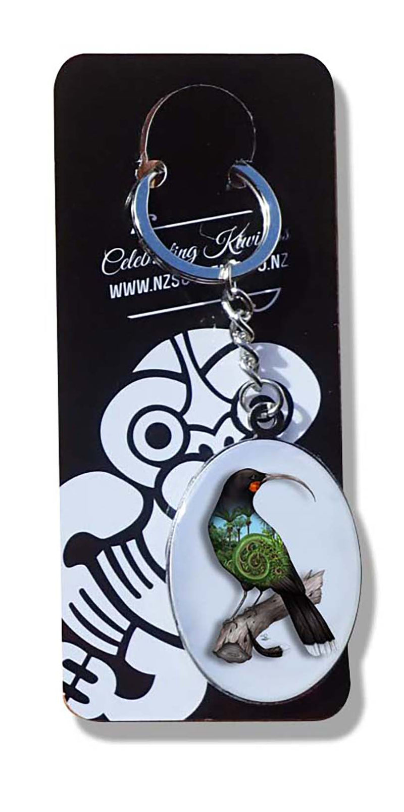 Resin Keyring 5cm x 3.5cm NZ Birds - Single