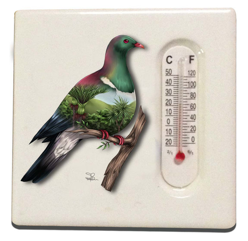 Ceramic Thermometer Magnet NZ Designs - Single