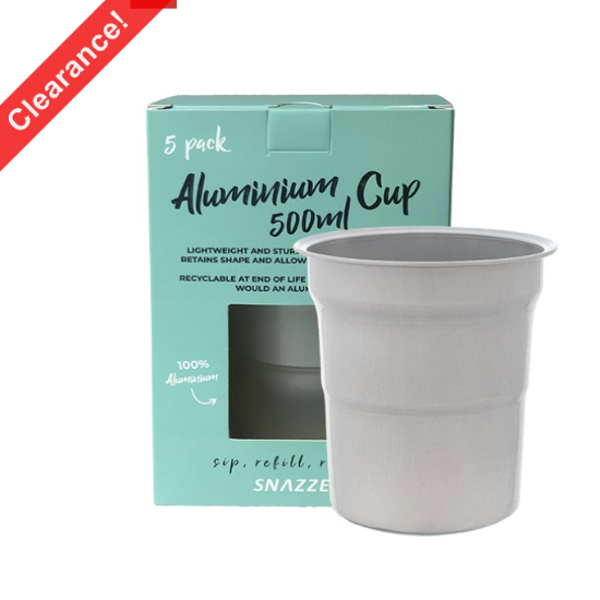 Snazzee Aluminium Cup 500ml 5pk