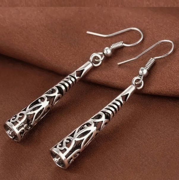 Silver Coloured Drop Earrings