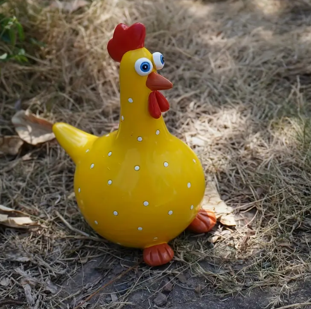 Resin Polka Dot Chicken