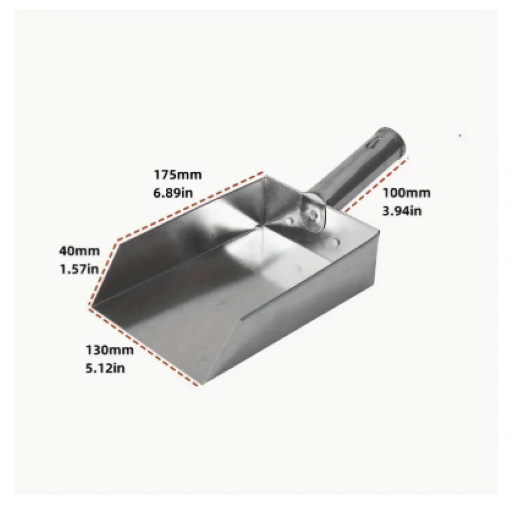Chip Scoop Stainless Steel Sq/Rd