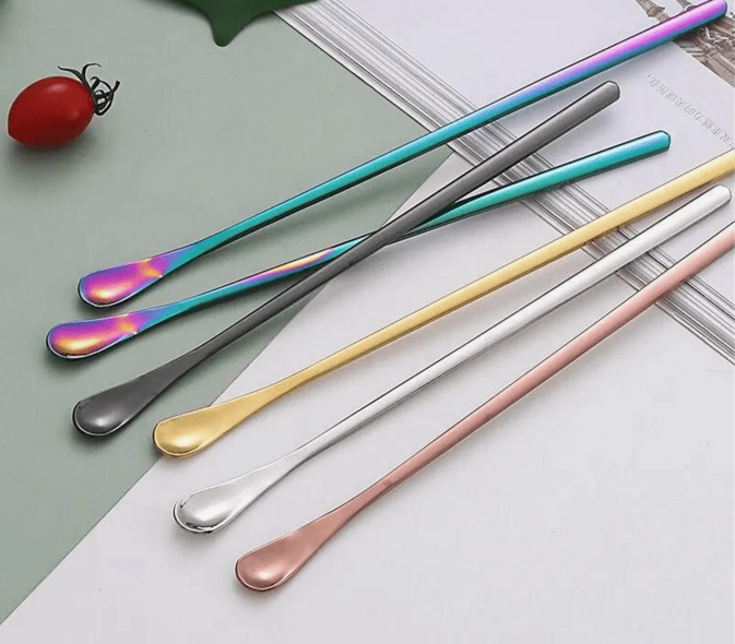 SS Long Handle Stirring Spoon Coloured