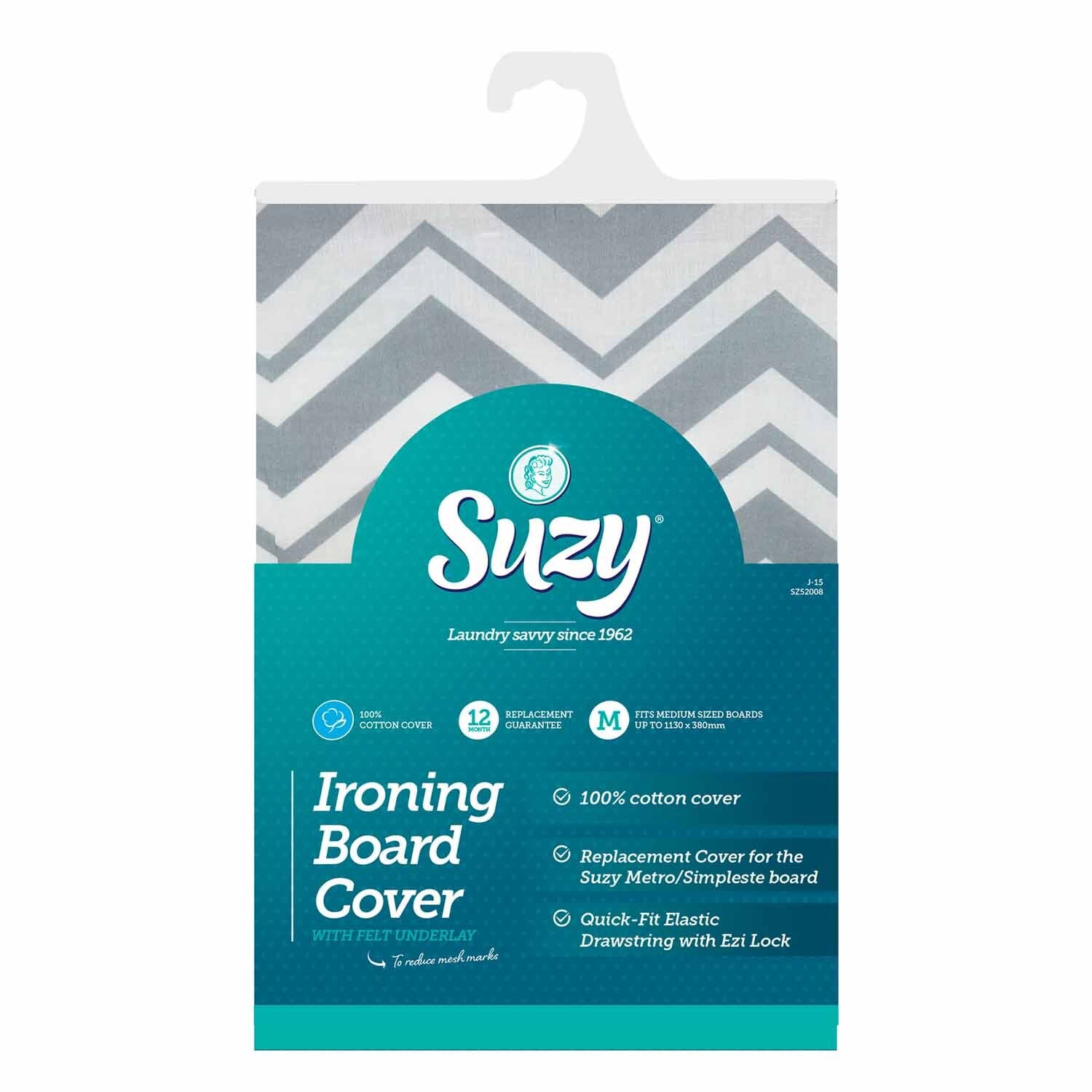 Suzy Patterned Cotton Ironing Board Cover W Underlay