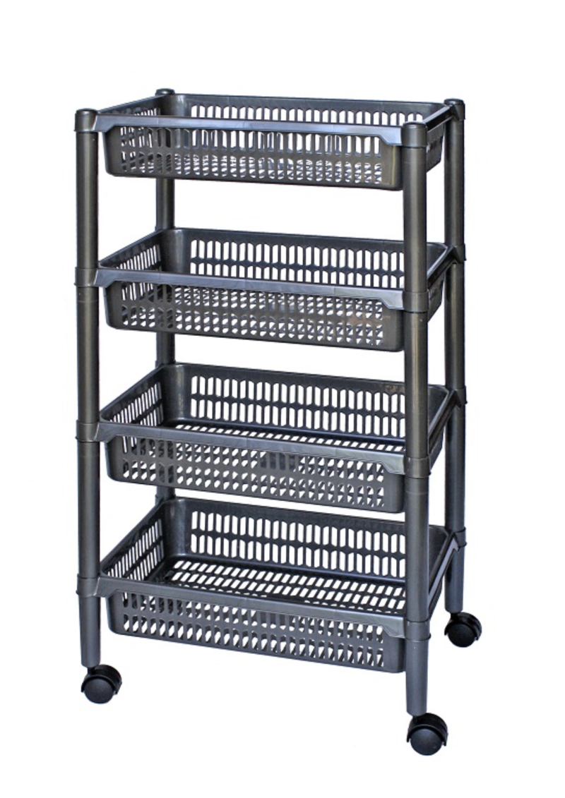 4 Tier Trolley W Wheels