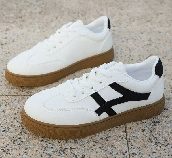 Women's Lace-Up Sneakers White