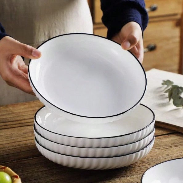 Handmade Ceramic Round Serving Bowl
