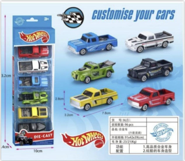Hot Wheels Toy Car Set Of 6