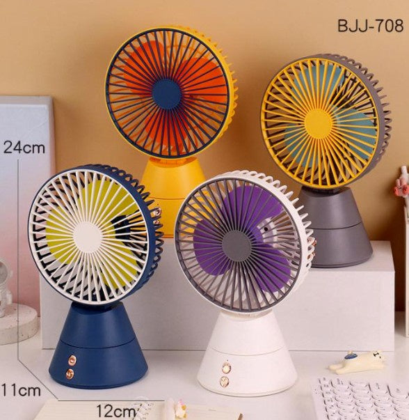 Mini Table Fan - Swing W Light - USB Charger