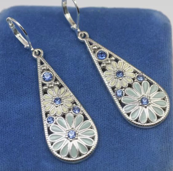 Flower Teardrop Earrings