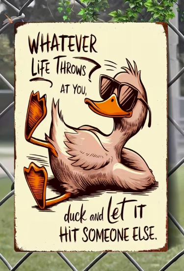 Metal Wall Sign Assorted 30x20cm