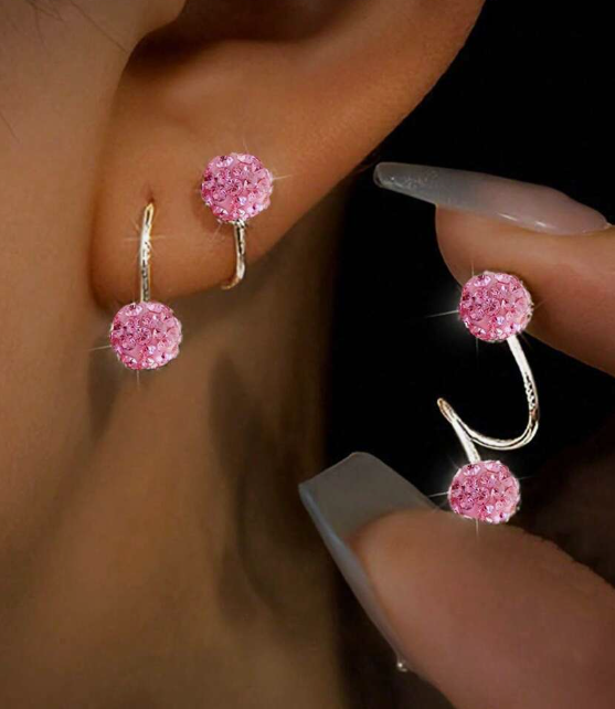 Double Screw Ball Stud Earrings