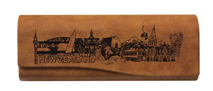 Outback Kiwi Glasses Case - Tan