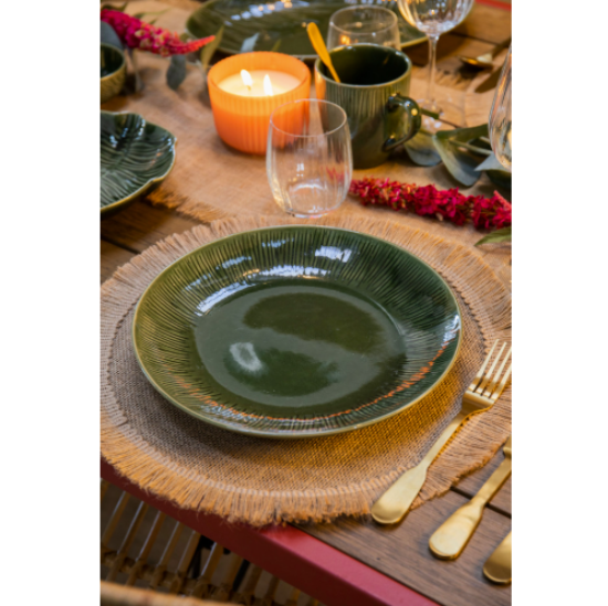 Mikasa 4 Pce Round Hessian Placemat Set - Natural