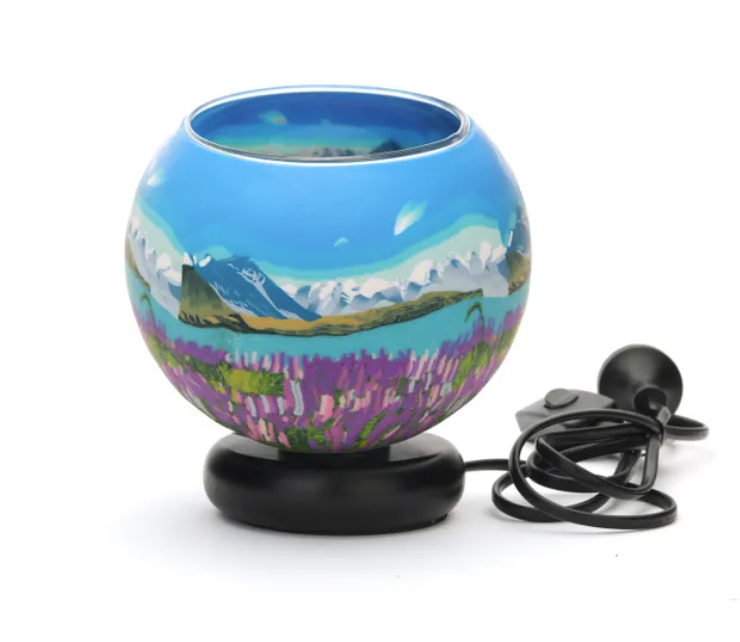 Glass Electric Lamp, Lupins Galore