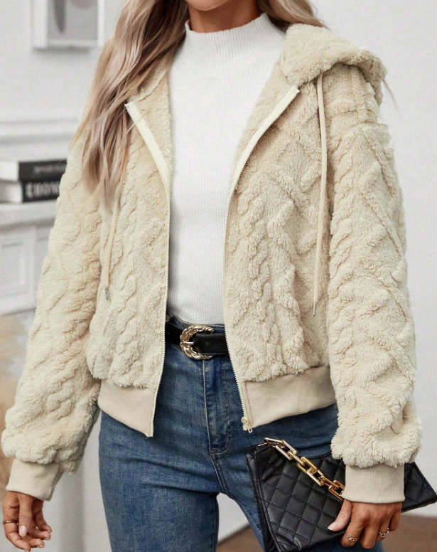 Women's Drop Shoulder Hooded Jacket