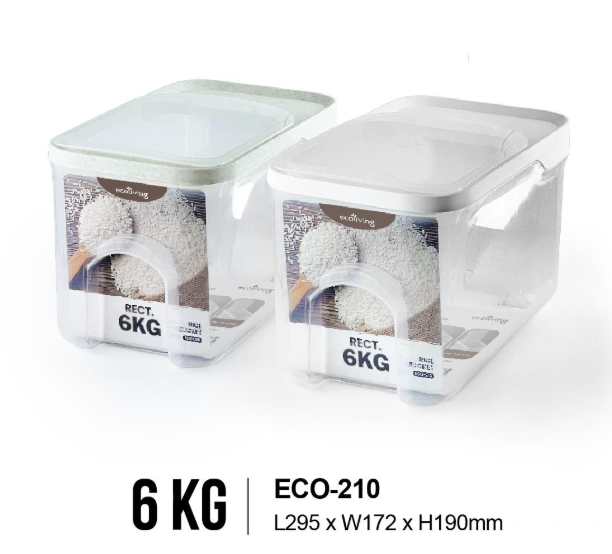 Rectangular 6kg Rice Bucket