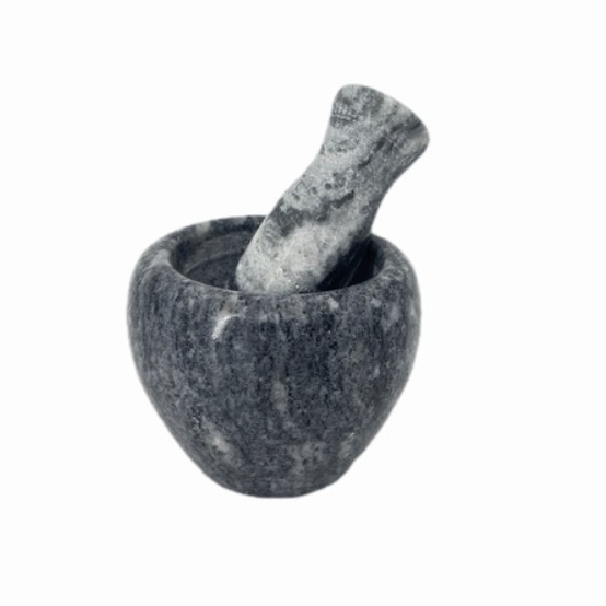Garlic Crusher Mortar & Pestle Dark Grey