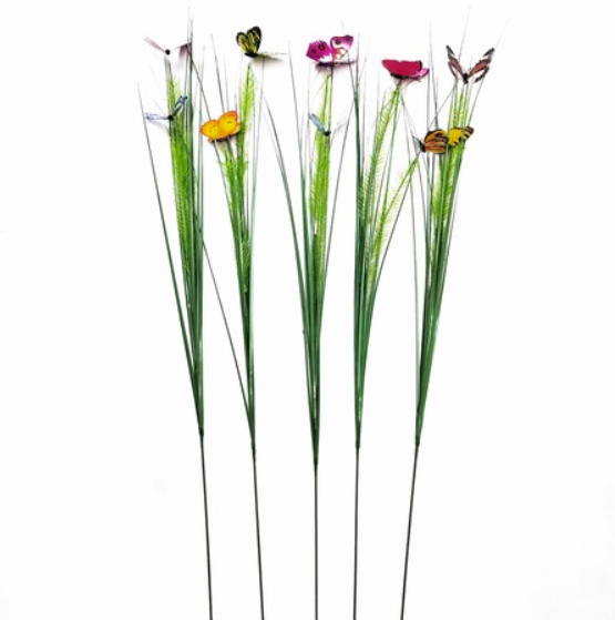 Artificial Grass W Butterfly 80cm