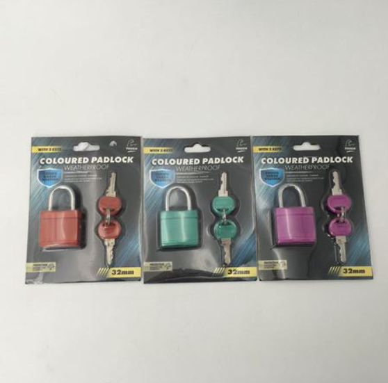 Coloured Padlock 32mm