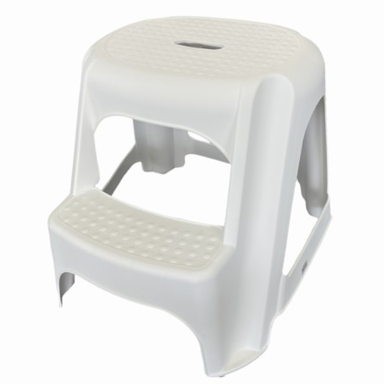 White 2 Step Stool 41cm