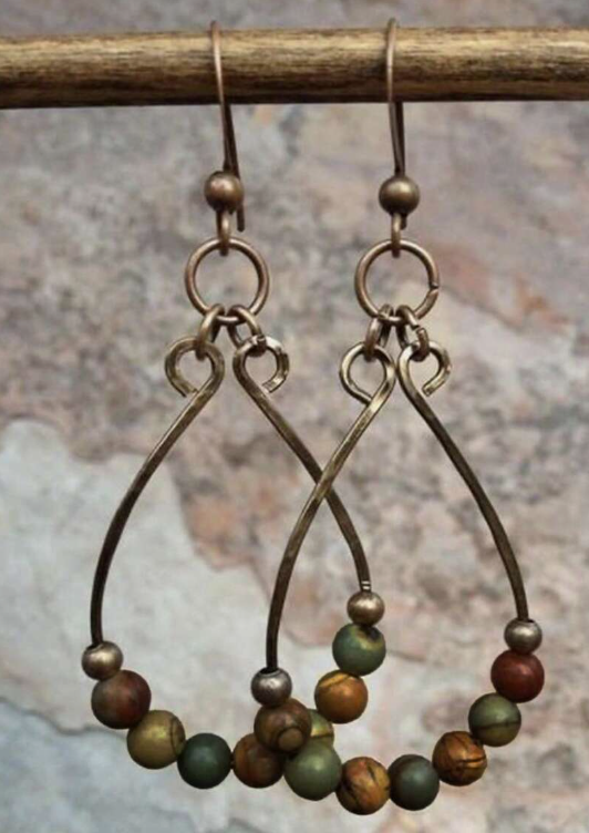 Handmade Wooden Bead Earrings