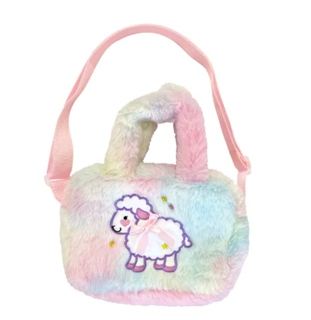 Rainbow Plush Handbag - Lamb