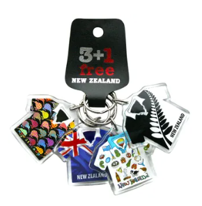 Acrylic 4pk Key Chains - NZ