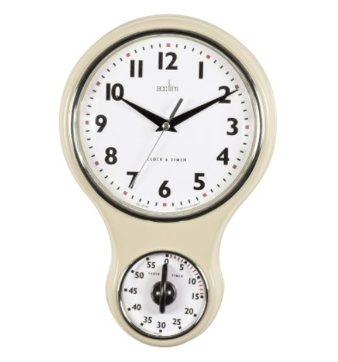 Acctim Kitchen Time Cream clock & timer